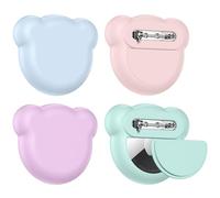 Beydoa Lot de 4 supports Apple AirTag pour enfants, en silicone, avec goupille de verrouillage rotative, anti-perte, pour enfants, personnes âgées, bagages et vêtements