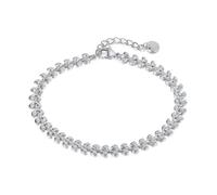 Beydodo Bracelet Chaîne Acier Inoxydable, Bracelet Épi de Blé Argent Réglable 17+5 cm, Bijoux pour Noces de Froment