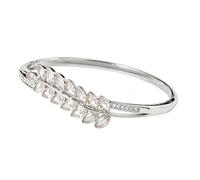 Beydodo Bracelet Rigide Argent Femme, Bracelet Blé Jonc Avec Zirconium Diamètre 6 cm, Bijoux pour Noces de Froment