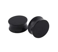 Beydodo Écarteur 26mm, Ecarteur Oreilles Acrylique 2 Pièces Tunnels de Chair Forme Ronde Noire