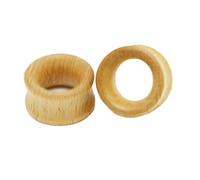 Beydodo Ecarteur d Oreilles 10mm, Ecarteur Tunnel Oreilles Bois 2 Pièces Brun Clair Plug Tunnel Écarteur 00g