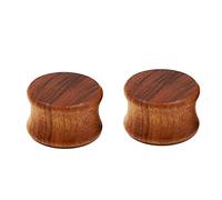 Beydodo Ecarteur d Oreilles 8mm, Ecarteur Tunnel Oreilles Bois 2 Pièces Marron Plug Tunnel Écarteur 0g