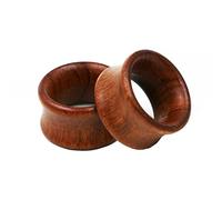Beydodo Ecarteur d Oreilles 8mm, Plug Tunnel Écarteur 2 Pièces Marron Piercing Oreille Tunnel Bois 0g