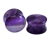 Beydodo Écarteur Oreilles 14mm, Ecarteur Oreilles Tunnel Pierre 2 Pièces Violet Plug Tunnel Oreille 9/16 inch