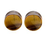 Beydodo Ecarteur Oreilles 14mm, Oreille Tunnels Pierre 2 Pièces Marron Plug Ecarteur Oreille 9/16 inch