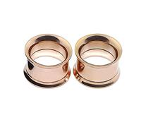 Beydodo Ecarteur Oreilles 26mm, Écarteur d Oreilles Acier Chirurgical 2 Pièces Oreille Jauges Expansion Anneau D'Or Rose