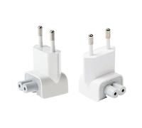 BEYEE AC Adapter Plug Convertisseur de Chargeur de Voyage, Connecteur de Rechange pour tablettes iPod, iPhone, iPad, Adaptateur Secteur Macbook (2xEU Plug) White