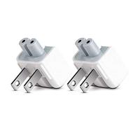 BEYEE Travel Charger Converter, US Tête de Canard connecteur de Rechange pour tablettes iPod, iPhone, iPad, Adaptateur Secteur Macbook (2xUS Plug)
