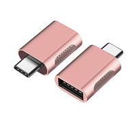BEYEE USB C Adaptateur (Pack de 2) Adaptateur USB - C vers USB 3.0 Femelle pour MacBook Pro 2020, iPad Pro 2020, Samsung Notebook 9, Dell XPS, etc. (Or Rose)