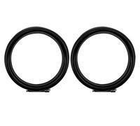 BEYEPZNZCK Cache-phare pour moto Lot De 2 Clignotants De Moto Noirs Et Chromés Avec Anneau En Caoutchouc Pour Heritage Pour Softail Pour Touring Pour Road King(A)