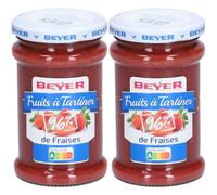 Beyer Fruits à Tartiner 96% de Fraises 2x235 g