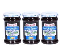 BEYER Fruits à Tartiner 96% de Myrtilles 3x240 g