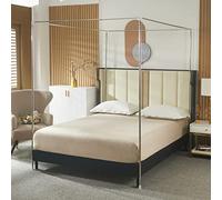 Beyeutao Cadre de baldaquin de lit en acier inoxydable King Size Cadre de lit à baldaquin L150 x L200 x H200 cm 4 Montants Cadre Moustiquaire Poteau de Moustiquaire pour Support de Tente de Jeu