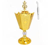 BEYLAB Brûleur d'encens, support de bâton d'encens en charbon, support pour brûleur Bakhoor, idéal pour l'aromathérapie, le yoga et le spa, encensoir pour la maison et l'église chrétienne (six)