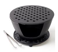 BEYLAB Porte-encens en fonte avec couvercle, support polyvalent pour tout bâton d'encens, cônes d'encens, résines, décor zen japonais traditionnel japonais, aromathérapie et pleine conscience