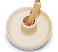 BEYLAB Support Palo Santo, Porte encens pour bâtons Palo Santo, bruleur d'encens en Bois, Support Bol brûleur à Bois méditation et de Yoga avec cendrier Moderne Minimaliste - Beige