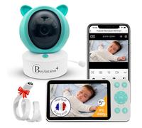 Beylatann 2K 5" LCD-IPS Babyphone Camera WiFi VOX Enregistrement Carte SD/Cloud Vision Nocturne Détection Mouvements/Pleurs Berceuses Pan-Tilt 360° | Bebe Surveillance Baby Phone + Support Offert |