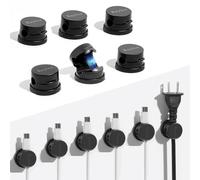 Beylce 12 Pièces Organisateur de Cable Magnetique, Clips Câble adhesif, Cable holder, Convient pour le Bureau La Table de Nuit, Le Câble de Charge, HDMI, USB (Noir)