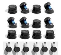 Beylce 18 Pièces Organisateur de Cable Magnetique, Clips Câble adhesif, Cable holder, Convient pour le Bureau La Table de Nuit, Le Câble de Charge, HDMI, USB (Noir)