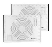 Beylce 2 Pièces Tapis de Cuisson Silicone Antidérapant Extra Large avec Mesures 70 × 50 cm, Tapis Silicone Patisserie pour Four, Étaler la Pâte, Macaron, Biscuit