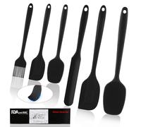 Beylce Spatule Cuisine Silicone Lot de 6,Ustensiles à Maryse Patisserie Alimentaire, Haute Résistance à la Chaleur Antiadhésive sans BPA passe au Lave-Vaisselle, Noir