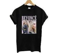 Beyonce Vintage Rap Tee Unisex T Shirt Festival Trendy Hip Hop Fashion Fleek Black Manches Courtes(Small)