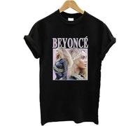 Beyonce Vintage Rap Tee Unisex T Shirt Festival Trendy Hip Hop Fashion Fleek T-Shirts à Manches Courtes(Medium)
