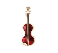 Beyond Broche Violon Rouge Classique Métal Broche Epingle Unisexe 5x1.8cm 0.01kg 1.5x5x0.5cm, Métal
