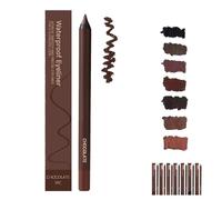 Beyond Draw Eyeliner, 24 Hr Waterproof Eyeliner Duo Sharpenable Eye Pencil, 2 in 1 Eyelinerand Eyebrow Pencil, No Smudging, Fading, Smooth and Easy to Color (Chocolate)