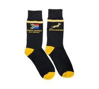Beyond Happy Chaussettes de supporters de rugby Springboks d'Afrique du Sud - Unisexes, en coton majoritaire « Go Bokke », multicolore, Taille unique