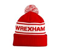 Beyond Happy Wrexham Bonnet de ski rouge et blanc pour les fans de football - Bonnet d'hiver élégant pour les supporters de Wrexham - Chapeau de soutien ultime pour plus de confort, multicolore