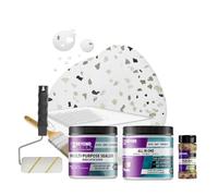 Beyond Paint Kit de relooking de comptoir gris fumé avec peinture, scellant, mouchetures et outils pour comptoirs, blanc vif
