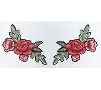 Beyond Paradise Aktion P618 Lot de 2 écussons thermocollants Motif Roses et Fleurs 18 cm