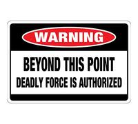 Beyond This Point Deadly Force is Authorized OSHA Autocollant en vinyle 20,3 cm