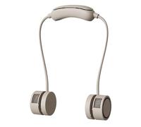 Beyond Your Thoughts Ventilateur de cou portable, 3 vitesses, Ventilo Silencieux Rechargeable, Refroidissement derrière le cou, pour la maison, le bureau, les voyages en plein air, Beige