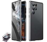Beyonddraw Magnetic Tempered Glass Double-Sided Phone Case for Samsung, Beyond Draw Phone , Anti Peeping Magnetic , for Samsung S21-25 Series (S23Ultra,Silver-2pcs)