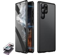 Beyonddraw Magnetic Tempered Glass Double-Sided Phone Case for Samsung, Beyond Draw Phone , Anti Peeping Magnetic , for Samsung S21-25 Series (S22,Black-2pcs)