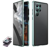 Beyonddraw Magnetic Tempered Glass Double-Sided Phone Case for Samsung, Beyond Draw Phone , Anti Peeping Magnetic , for Samsung S21-25 Series (S25Ultra,Green-2pcs)
