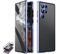 Beyonddraw Magnetic Tempered Glass Double-Sided Phone Case for Samsung, Beyond Draw Phone , Anti Peeping Magnetic , for Samsung S21-25 Series (S22,Blue)