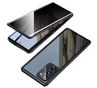 Beyonddraw Magnetic Tempered Glass Double-Sided Phone Case for Samsung, Privacy Magnetic Anti-Peep Adsorption Cover,for Samsung S21-25 Series (S25edge,Black)