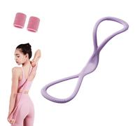 Beyonddraw Resistance Bands, Figure 8 Resistance Bands with Handles, Not Break, Portable, for Working Out, Arm, Chest, Back, Shoulder Stretch (Purple-25 lbs)