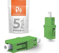 BEYONDTECH Adaptateur pour fibre optique LC vers LC Monomode APC Simplex - (Lot de 5) Traversées Fibre Optique/Raccords Kit