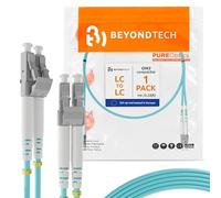 BEYONDTECH Jarretière Optique Multimode LC à SC 1M Multimodale Duplex - UPC/UPC - 50/125um OM3 10G (LSZH) - Cordon de brassage Fibre Optique Série Câble PureOptics