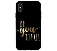 Beyoutiful Be You Tiful Mindful Yoga Beautiful Femmes Coque pour iPhone X/XS