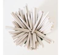 BeYOUtiholics Lot de 50 crayons en ardoise blanche coupés dans de la pierre naturelle, pour écrire, comestible et éliminé la saleté, bâtons de craie calcaire pour pica, emballage 3 couches