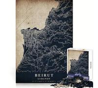 Beyrouth, Liban Puzzle de 1000 pièces pour Adolescents Sharp Recall, Serene Escape, Uniform Cut, Perfect Christmas (38x52cm)
