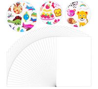 BeYumi Lot de 30 pages d'album de collecte d'autocollants papiers de dégagement double face réutilisables pour la collecte d'autocollant pages de collecte d'autocollants vierges pour enfants et adulte