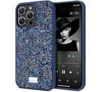 BEZ® Coque pour iPhone 16 Pro Max Paillette, Coque Compatible avec iPhone 16 Pro Max Glitter,Coque Series de Etuis avec Bling & Co., Étui en Diamant Etincelant et à Cristal Bling, Bleu Nuit