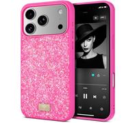 BEZ® Coque pour iPhone 17 Pro Max Paillette, Coque Compatible avec iPhone 17 Pro Max Glitter Series de Etuis avec Bling & Co., Étui en Diamant Etincelant et à Cristal Bling, Brink Pink