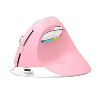 Bezdrátová vertikální myš Delux M618Mini DB BT+2.4G 2400DPI (růžová)